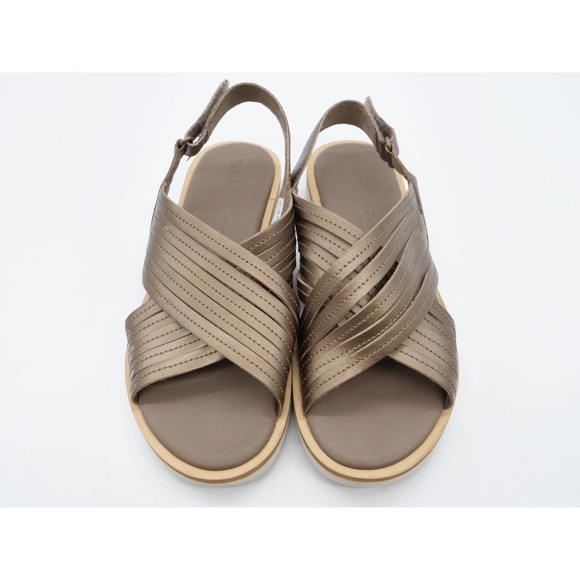 Timberland Sandals Womens 6.5 Brown Leather Strappy Slingback Open Toe Flat Heel - Picture 8 of 11